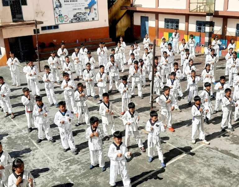 Taekwondo Belt Exam at Don Bosco School, Lawngtlai